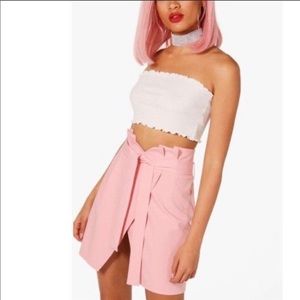 Pink High Rise Skirt